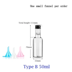 10PCS 30ML-150ML Portable Plastic Mini Liquor Bottle Juice Bottles Reusable Drink Container For Favors Weddings Parties Favors