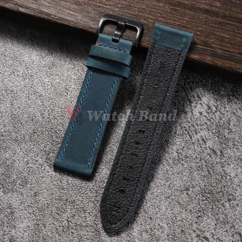 S598ff020f5284bc88fa6b8bfbcf615eeQ.webp Leather Watch Band Strap 18mm 20mm 22mm 24mm Sport Vintage Leather Men Women Watchband Stainless Steel Buckle Watch Accessories