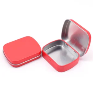 Metal Mini Hinged Iron Box Rectangular Empty Tin Storage Box Jewelry Pill Candy Cases Container Cosmetic Organizer Home Supplies