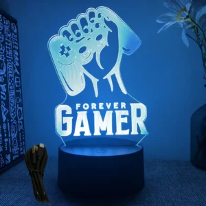 NEON GAMER 3D Lamp LED Night Light Gaming Setup RGB Children's Lamps Gamer Room Decoration Bedroom Table Lamp Personalized Gifts