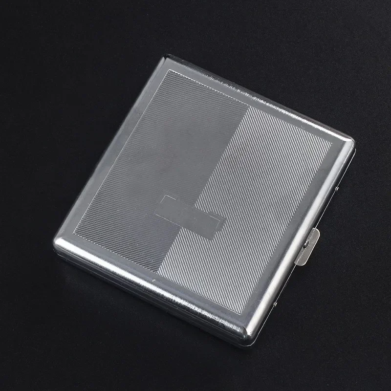 20PCS Metal Cigarette box stainless steel Embossed Portable Cigarette case personalized fashionable storage box Smoking Tool