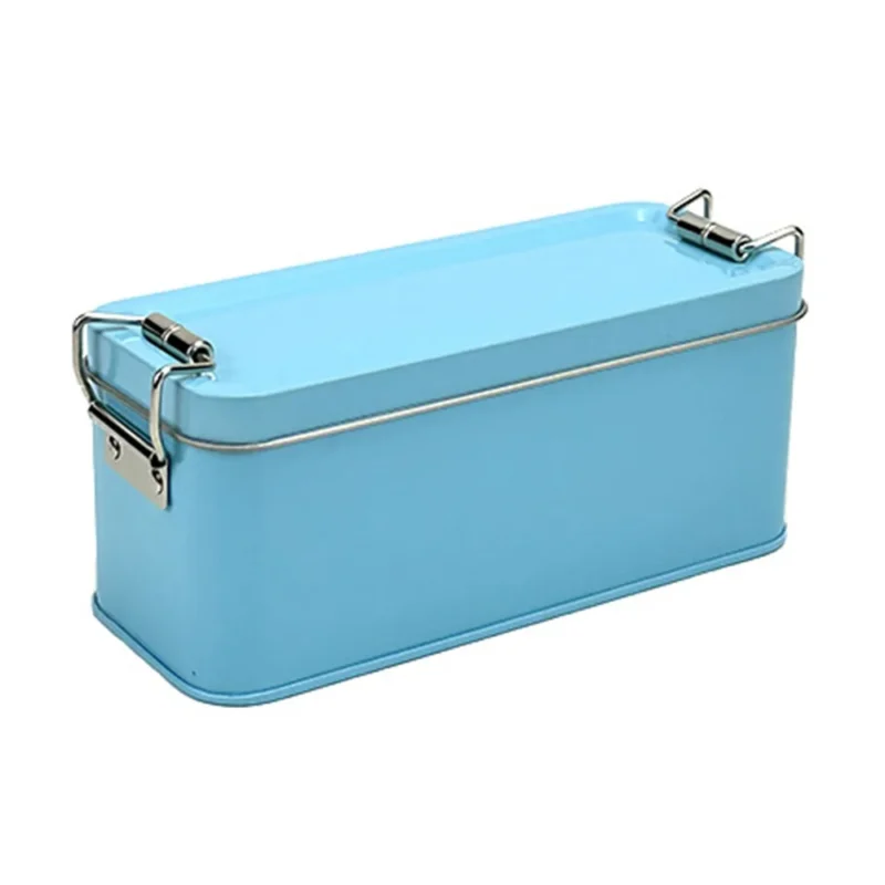 With Lid Tinplate Box Rectangular Shape With Buckle Iron Box Buckle High Quality Storage Iron BoxBuckle Iron Box Gift Packaging
