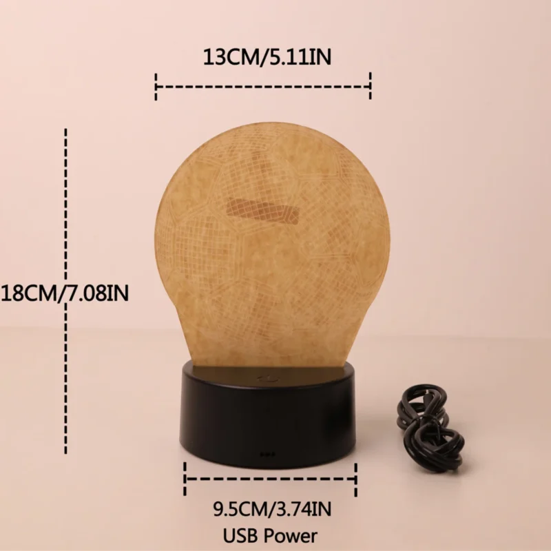 S5f05f65b425b4b54ba7fa77fa9f91f7ee.webp 1PC modern creative football 3D night light, USB powered, suitable for decorating bedrooms, study rooms, and living rooms