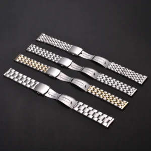 Metal Strap18mm 20mm 22mm Universal Stainless Steel Watch Band Folding Safety Buckle for Women Bracelet Watch Belt Accessories