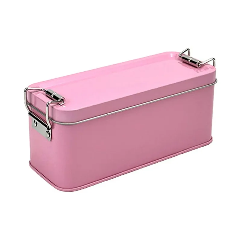 With Lid Tinplate Box Rectangular Shape With Buckle Iron Box Buckle High Quality Storage Iron BoxBuckle Iron Box Gift Packaging
