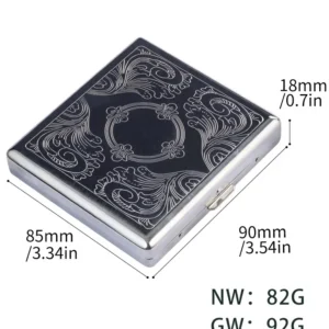 20PCS Metal Cigarette box stainless steel Embossed Portable Cigarette case personalized fashionable storage box Smoking Tool