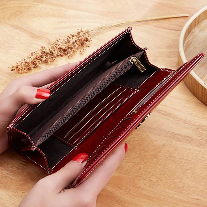 Fashion Women's Wallet Luxury Designer Long Purses for Women Cards Holder Wallets with Zip Coin Pocket Ladies Handbags