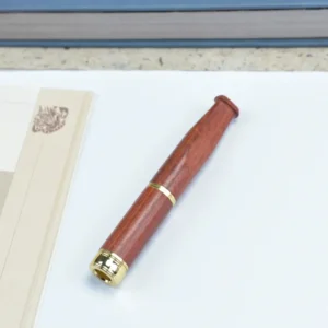 Double Filter Red Sandalwood Smoke Pipe Carved Dragon Mouth Real Wood Cleaning Friendly Compact And Durable Smoking Accessory