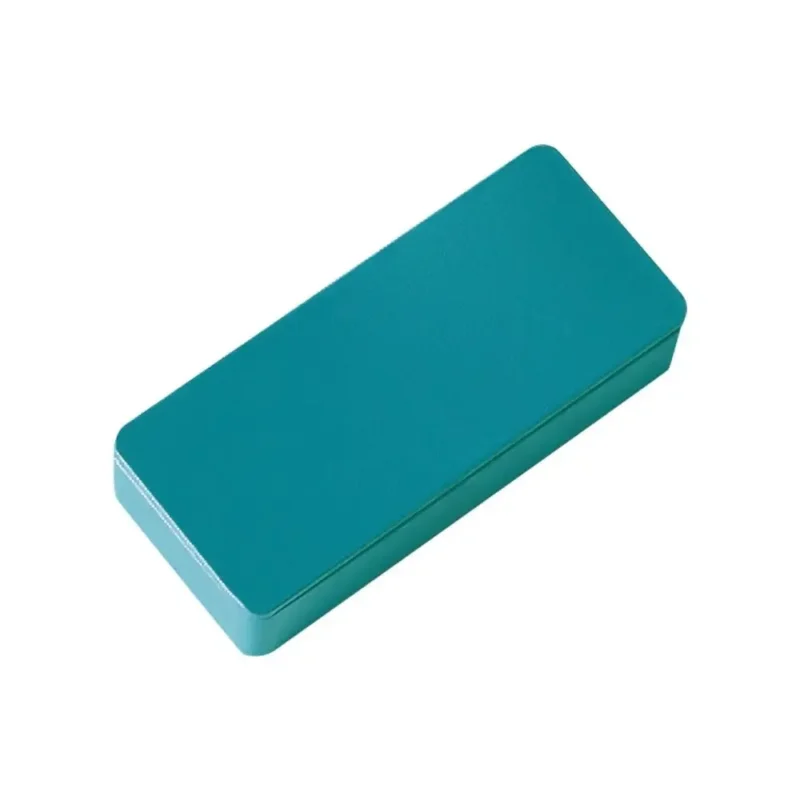 1PC New Metal Rectangular Storage Box Container with Lid Small Tin Boxes Empty Containers Silver Storage Box Case Organizer