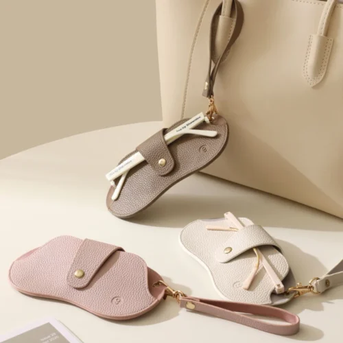 Soft Lychee Pattern PU Leather Glasses Bag Retro Sunglasses Case Portable Myopia Frame Case Simple Eyeglasses Eyewear Storage