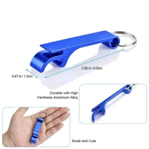 Color Mini Bottle Opener Metal Beer Drink Opener Keychain Small Practical Flat Portable Bottle Opener Suitable For Kitchen