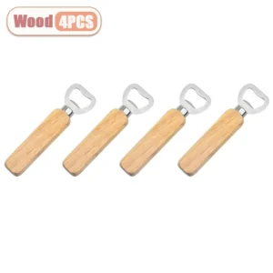 1-30PCS Stainless Steel Wooden Bottle Opener For Home Kitchen Bar Restaurant Party Gift Kitchen Accessories  Gadget