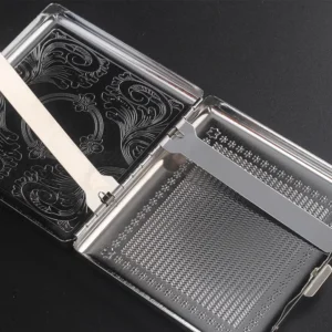 20PCS Metal Cigarette box stainless steel Embossed Portable Cigarette case personalized fashionable storage box Smoking Tool
