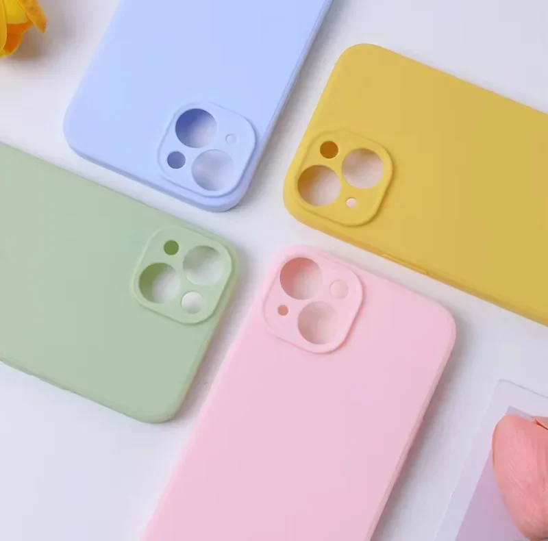 Liquid Silicone Phone Case for iphone 15 14 13 12 mini 11 16 Pro X XR XS Max 15 Plus Shockproof Soft Back Cover Cases
