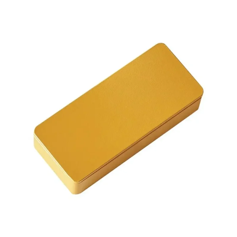 1PC New Metal Rectangular Storage Box Container with Lid Small Tin Boxes Empty Containers Silver Storage Box Case Organizer