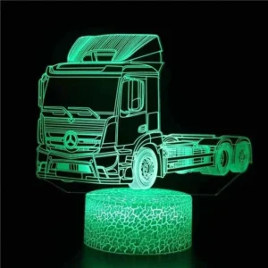 Car,Truck,Tractor,Excavator 3D Night Light LED Touch Illusion Table Lamp Baby Bedroom Decor Gift Lamps for Christmas Birthday