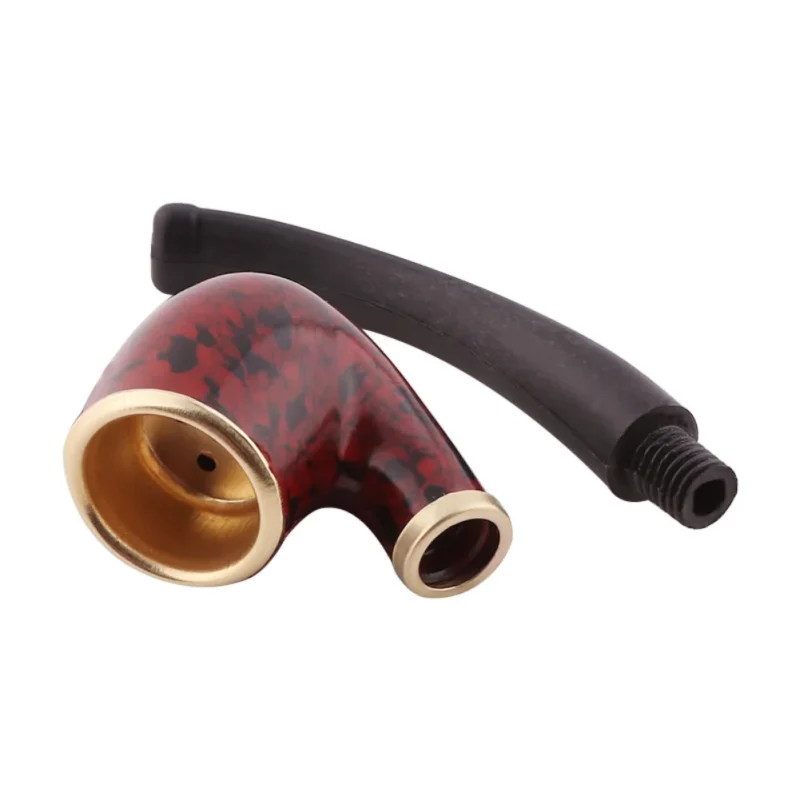 S6cad9080ec244266bcb5fc765a830f1b3.webp New Tobacco Pipe Resin Bent Pipe Cigarette Filter Handheld Cigar Tobacco Pipe Smoker Tool Mini Curved Smoke Beginner Smoking