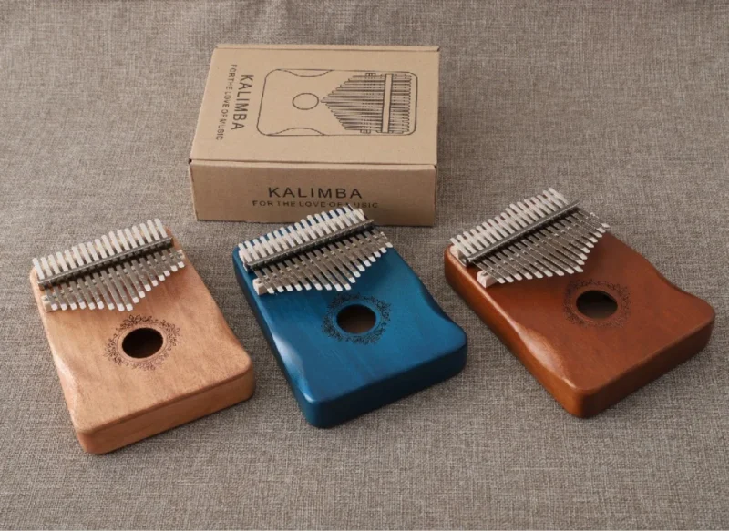 Kalimba music instrument Thumb Piano 17 Keys Mahogany Wood Finger Piano Combinations Gifts for Kids Portable Mbira Finger Piano