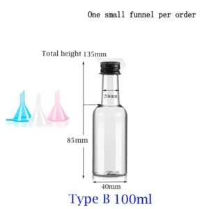 10PCS 30ML-150ML Portable Plastic Mini Liquor Bottle Juice Bottles Reusable Drink Container For Favors Weddings Parties Favors