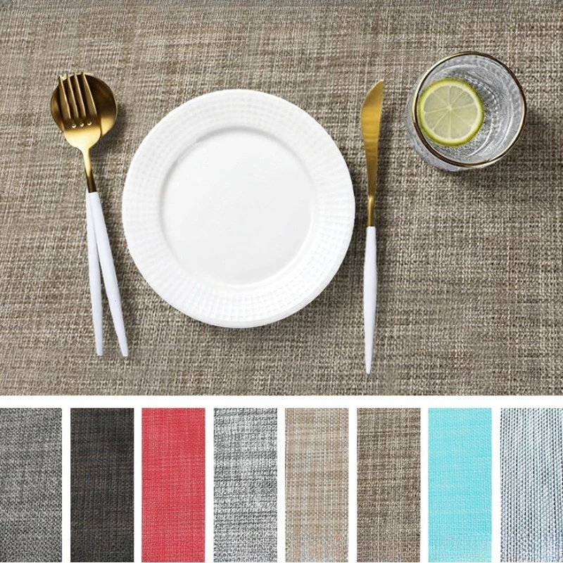 slip cup mat Western style table mat dining table High-end PVC woven table heat insulation mat antibacterial and anti