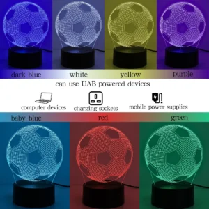 S6e86eec64e0948f9aa4dbd4b3cb635fcB.webp 1PC modern creative football 3D night light, USB powered, suitable for decorating bedrooms, study rooms, and living rooms