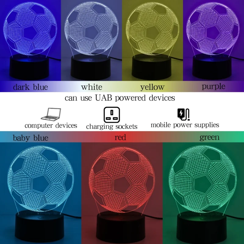 S6e86eec64e0948f9aa4dbd4b3cb635fcB.webp 1PC modern creative football 3D night light, USB powered, suitable for decorating bedrooms, study rooms, and living rooms