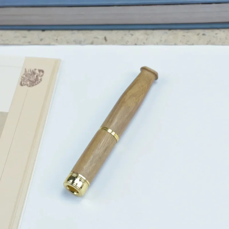 Double Filter Red Sandalwood Smoke Pipe Carved Dragon Mouth Real Wood Cleaning Friendly Compact And Durable Smoking Accessory