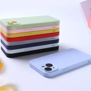 Liquid Silicone Phone Case for iphone 15 14 13 12 mini 11 16 Pro X XR XS Max 15 Plus Shockproof Soft Back Cover Cases