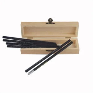 Rectangle Wooden Pencil Box Makeup Organizer Pen Container Stationery Box Plain Desktop Wooden Storage Box Student Gift