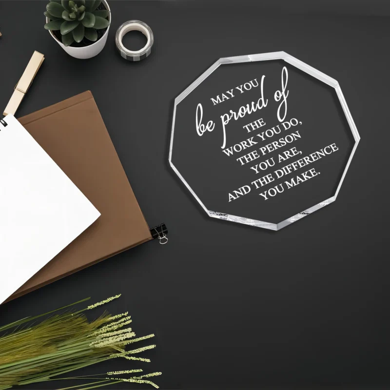 Thank You Gift Employee Inspirational Acrylic Sign Prizes Coworker Appreciation Gift Employee Office Table Decor Keepsake