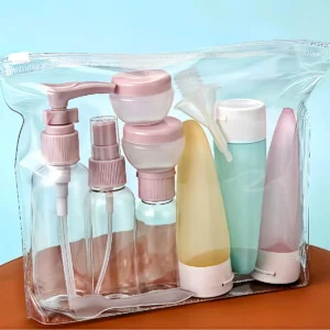 Travel Bottles for Toiletries,Approved Travel Size Toiletries Containers, Travel Bottles Set with Labels Leakproof Squeezable Re