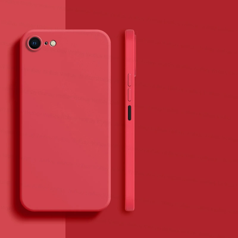 For iPhone 8 Case For iPhone SE 2022 2020 7 8 Plus Cover Case Luxury Shockproof Soft TPU Liquid Silicone Phone Back Cover Case