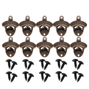 Counter Bottle Opener Wooden Wall Mounted Bottle Opener Creativity Beer Glass Bottle Opener Household Kitchen Bar Tools