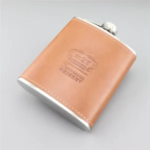 Stainless Steel Hip Flask Mini 7oz Pu Leather Wrap Whisky Flagon Alcohol Bottle Vodka Liquor Pocket Man Gift