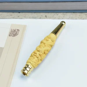 Double Filter Red Sandalwood Smoke Pipe Carved Dragon Mouth Real Wood Cleaning Friendly Compact And Durable Smoking Accessory