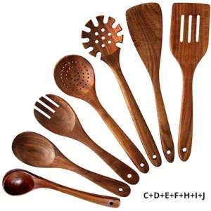 Wooden Spoon Natural Wooden Tableware Teak Wood Nanmu Super Long Cooking Spoon Kitchen Utensils for Cooking Kitchen Tools