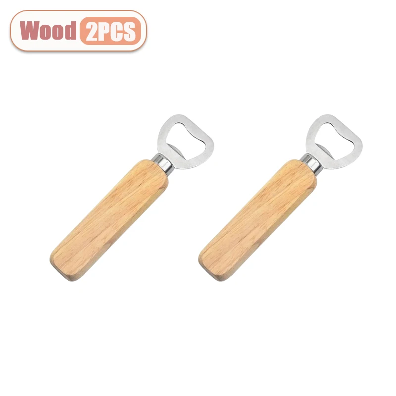 1-30PCS Stainless Steel Wooden Bottle Opener For Home Kitchen Bar Restaurant Party Gift Kitchen Accessories  Gadget