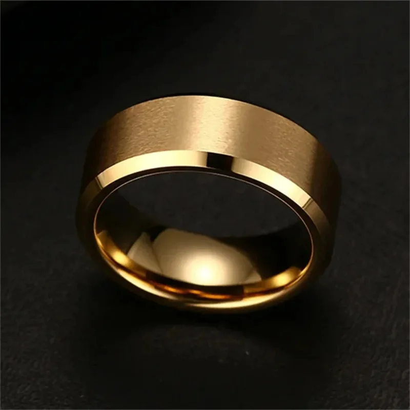 S7d460499e7704e6d97589a730ee4c5daH.webp Charm Jewelry Ring for Men Women Stainless Steel Black Rings Wedding Engagement Band Quality Matte Male Jewelry