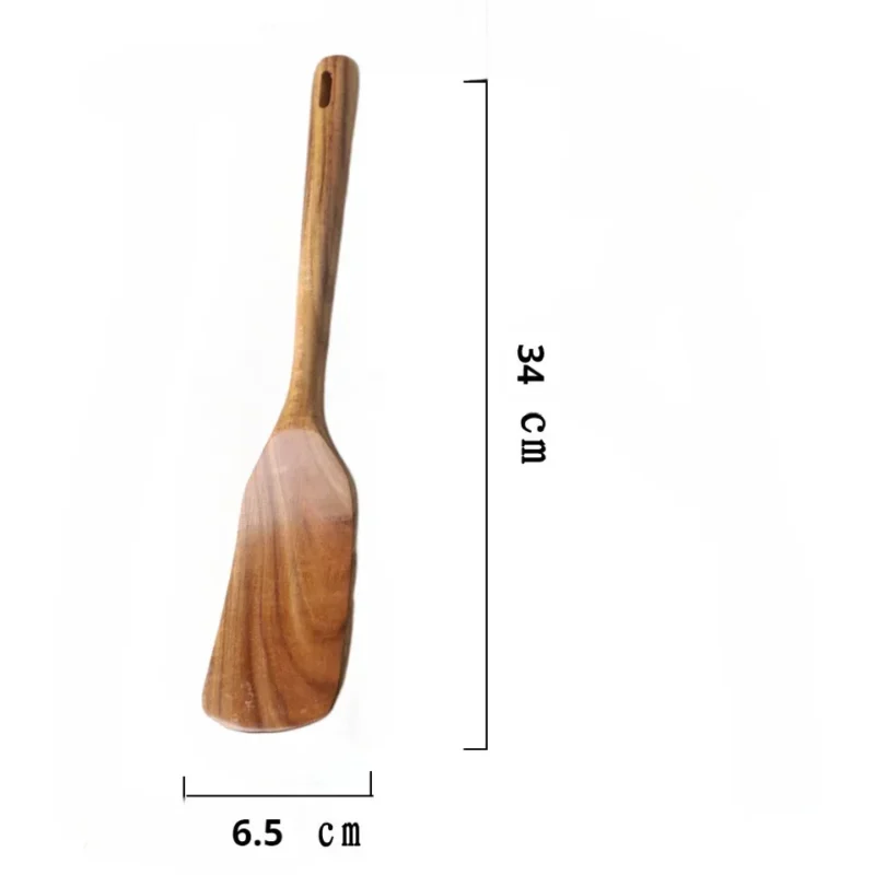 Wooden Spoon Natural Wooden Tableware Teak Wood Nanmu Super Long Cooking Spoon Kitchen Utensils for Cooking Kitchen Tools