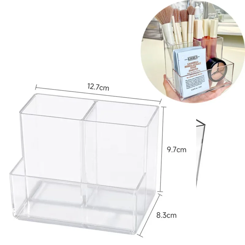 Transparent lipstick Cosmetic Makeup Acrylic Makeup Brush Tool Storage Box Case Make-up Brush Holder Table Organizer Makeup Tool