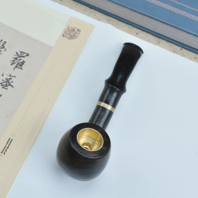 Double Filter Red Sandalwood Smoke Pipe Carved Dragon Mouth Real Wood Cleaning Friendly Compact And Durable Smoking Accessory