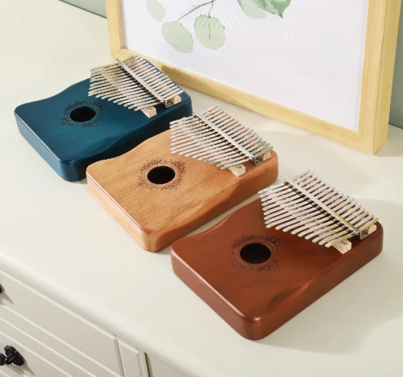 Kalimba music instrument Thumb Piano 17 Keys Mahogany Wood Finger Piano Combinations Gifts for Kids Portable Mbira Finger Piano