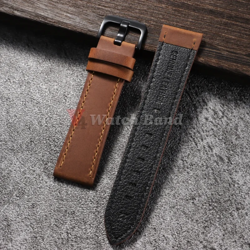 S828ef38db2614a5f87a7f853288367c0u.webp Leather Watch Band Strap 18mm 20mm 22mm 24mm Sport Vintage Leather Men Women Watchband Stainless Steel Buckle Watch Accessories