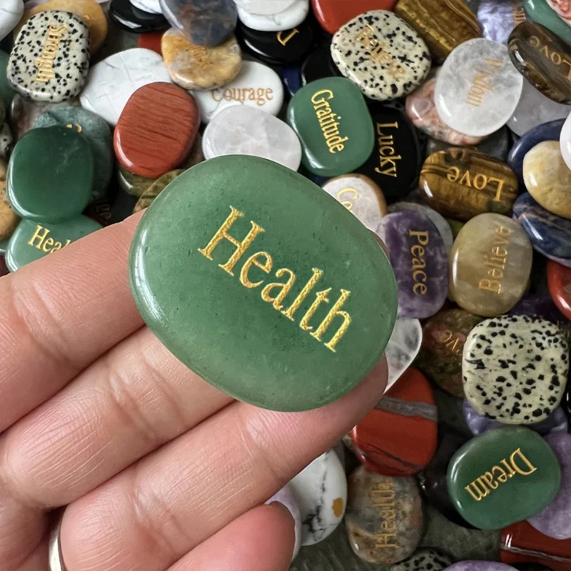 1pc Natural Stone Crystal Oval Decoration Gratitude Thanksgiving Aura Guardian Ornament DIY Jewelry Accessories Divination Stone