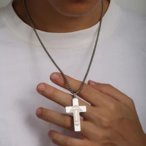 1PC Male Stainless Steel Necklace Man Rugby Baseball Necklaces for Men Basketball Soccer Cross Necklace Men Accessories Jewelry