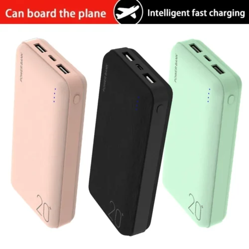 New Power Bank 20000mAh External Portable Charger Powerbank 2.1A Fast Charging LED Display Phone Charger for Smart Phone