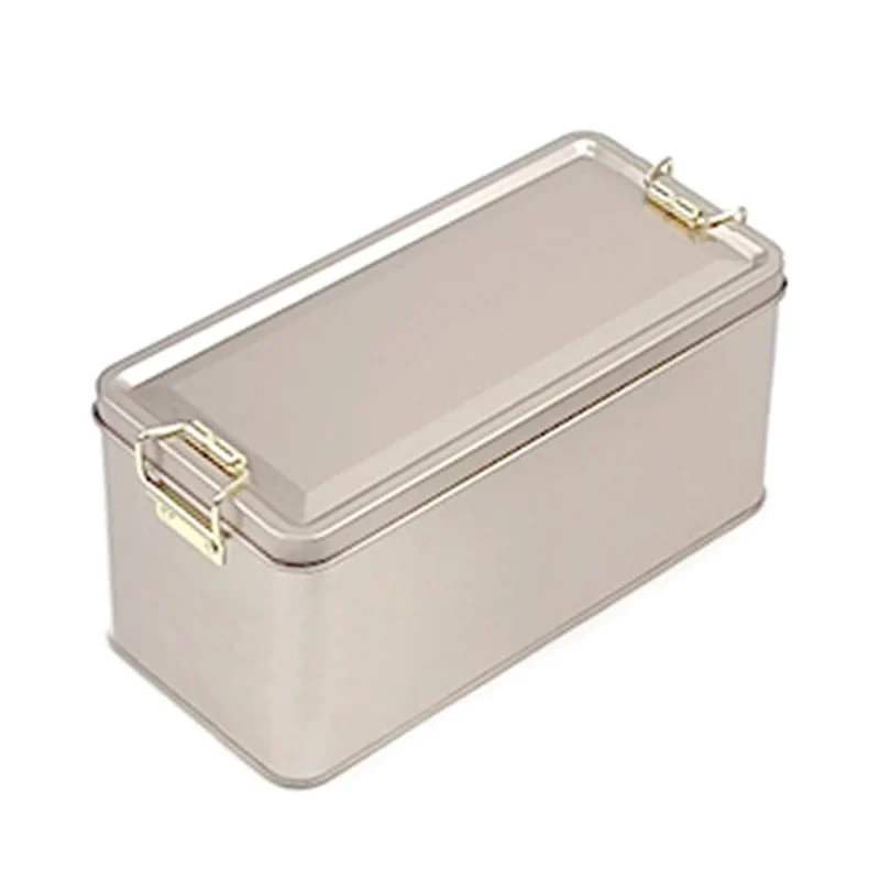 With Lid Tinplate Box Rectangular Shape With Buckle Iron Box Buckle High Quality Storage Iron BoxBuckle Iron Box Gift Packaging