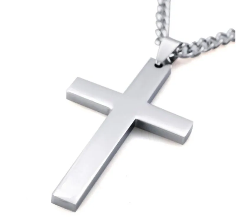 New Christian Cross Pendant Necklace For Men's Necklace Fashion Metal Religious Pendant Women Party Jewelry Accessories