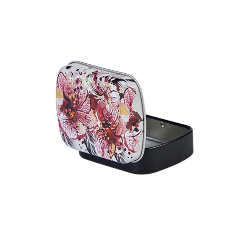 Metal Mini Hinged Iron Box Rectangular Empty Tin Storage Box Jewelry Pill Candy Cases Container Cosmetic Organizer Home Supplies