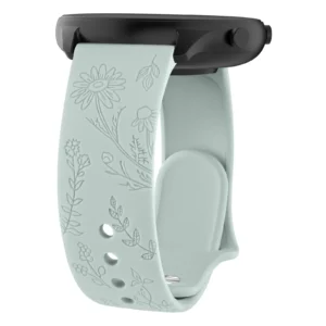 20mm 22mm Flower Engraved Strap For Amazfit GTS/2/2e/3/4 GTS2 Mini/GTR 4/3/Pro/47mm/GTR2/2e/stratos 2/3/Bip Lite Band Bracelet